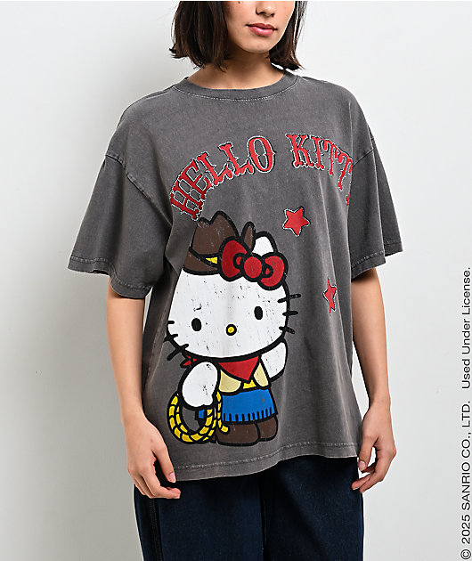 answer4 Hello Kitty グラフィックTシャツ グレー Hello Kitty® and Friends | A.LAB Hello Kitty Cowgirl Vintage Grey